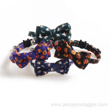Halloween Luxury Cloth Pet Cat Bow Tie Collar